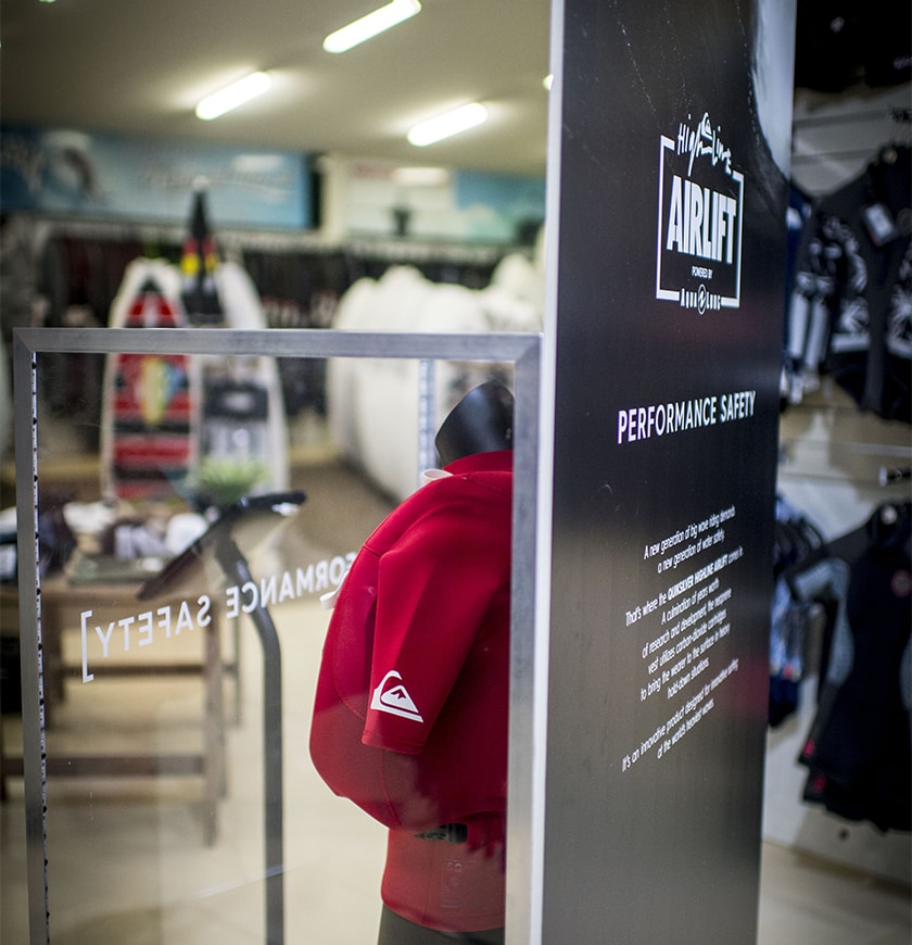 RETAIL DISPLAY – QUIKSILVER AIRLIFT IN-STORE DISPLAY