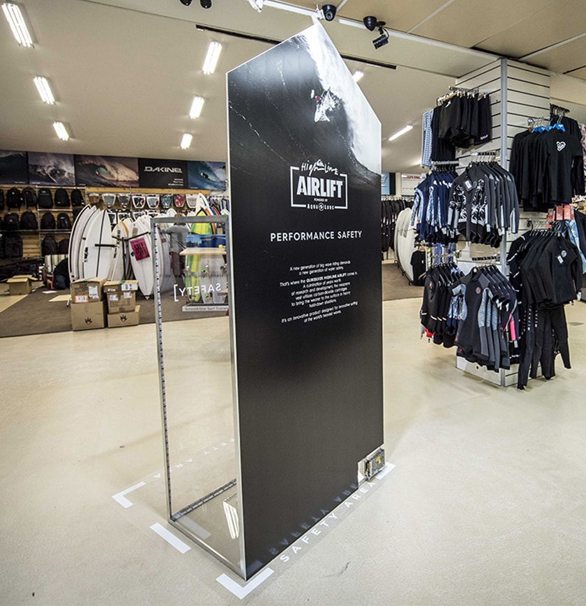 RETAIL DISPLAY – QUIKSILVER AIRLIFT IN-STORE DISPLAY