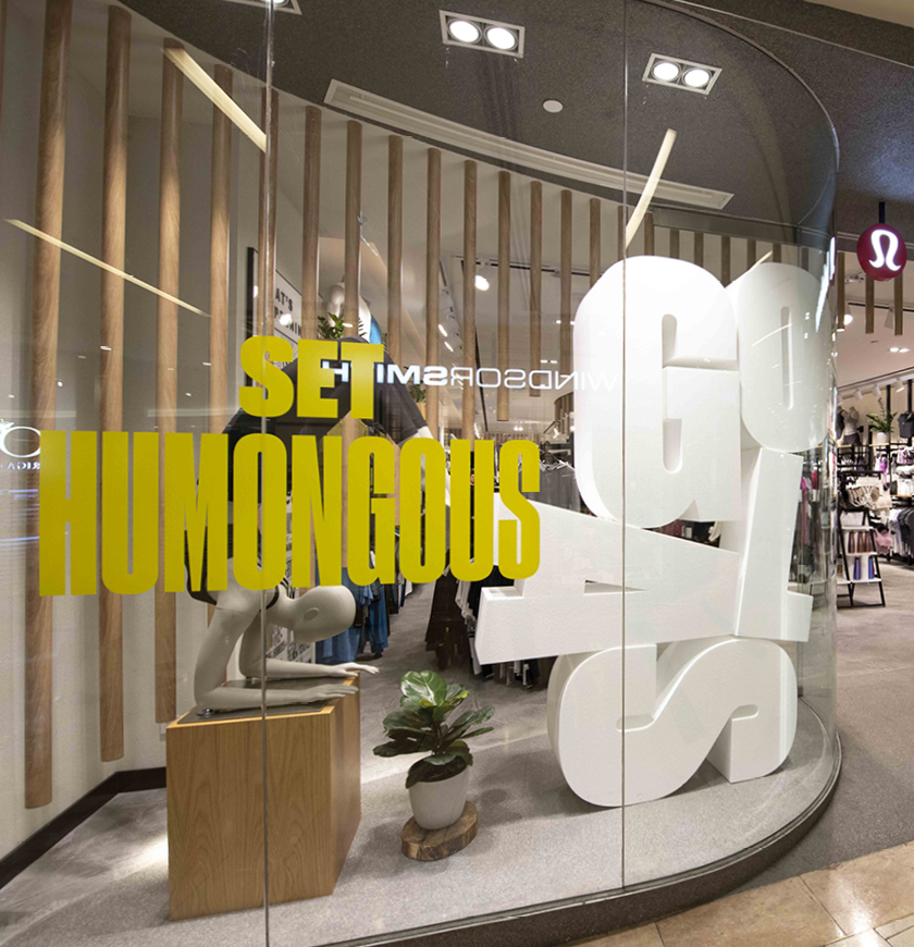 Lululemon Set Humongous Goals Window Displays Dashing Group